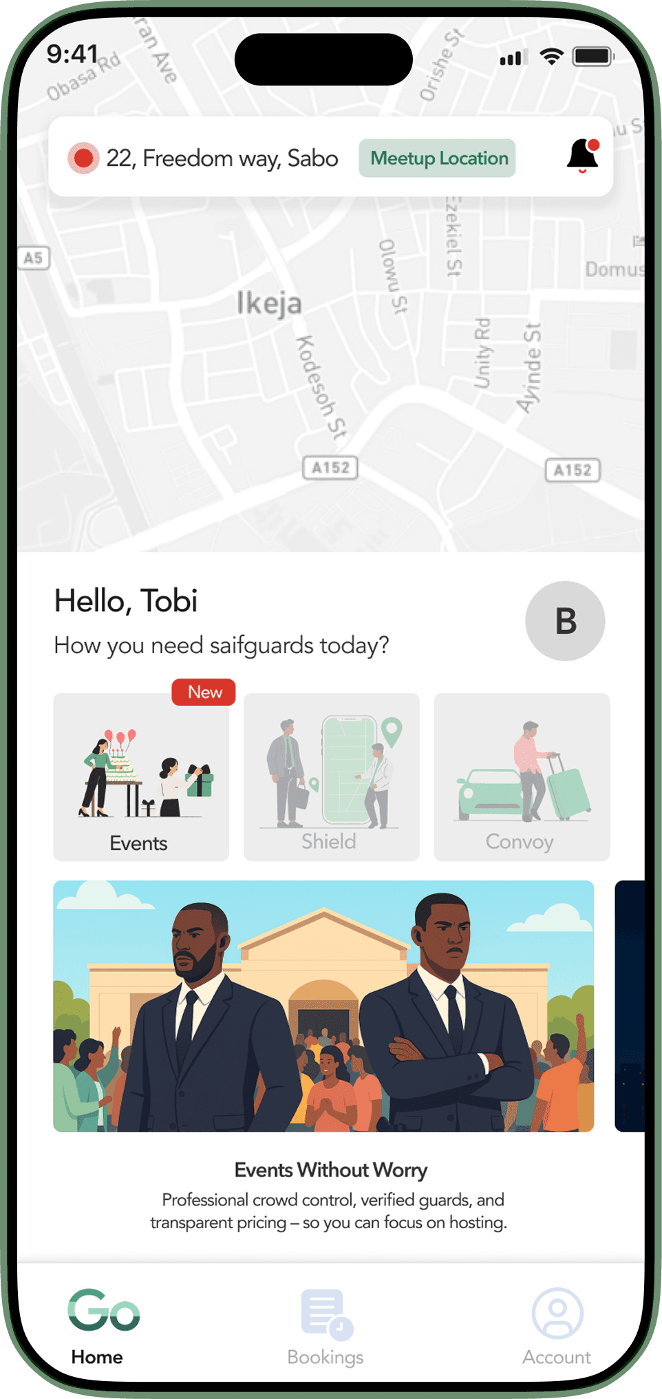 GoSaif app on a phone